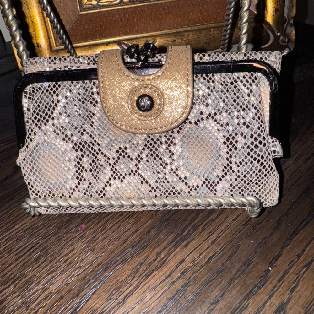 HOBO Wallet Elegant Tan and Black Wallet